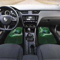 Tui Bird Koru Silver Fern Aotearoa Car Mats LT9 Set 2pcs - Front Green - Polynesian Pride