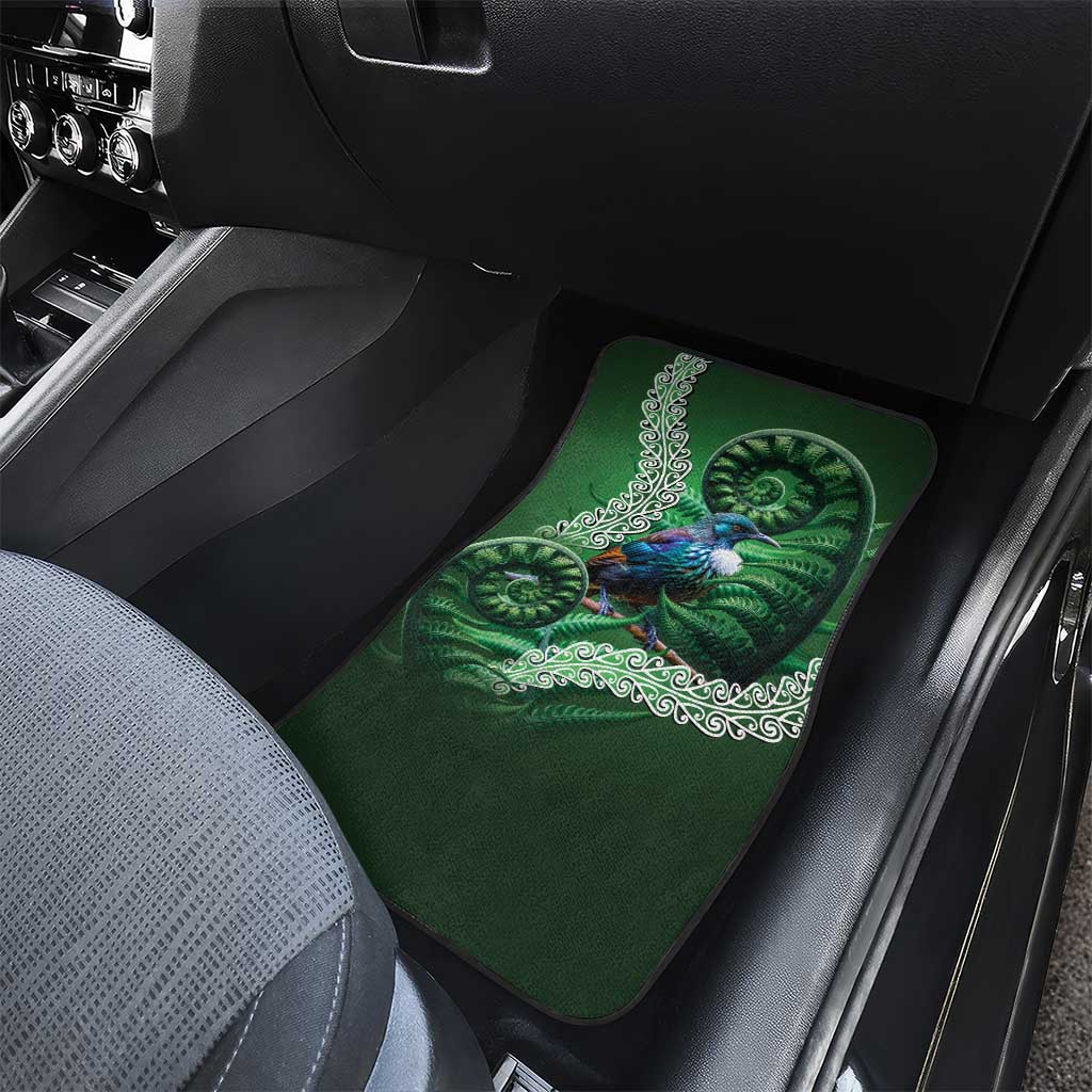 Tui Bird Koru Silver Fern Aotearoa Car Mats LT9 - Polynesian Pride