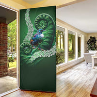 Tui Bird Koru Silver Fern Aotearoa Door Cover LT9 - Polynesian Pride