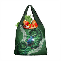 Tui Bird Koru Silver Fern Aotearoa Grocery Bag LT9 1-pack One Size Green - Polynesian Pride