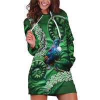 Tui Bird Koru Silver Fern Aotearoa Hoodie Dress