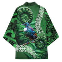 Tui Bird Koru Silver Fern Aotearoa Kimono LT9 - Polynesian Pride