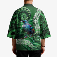 Tui Bird Koru Silver Fern Aotearoa Kimono LT9 - Polynesian Pride