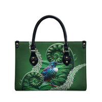 Tui Bird Koru Silver Fern Aotearoa Leather Bag LT9 - Polynesian Pride