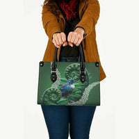 Tui Bird Koru Silver Fern Aotearoa Leather Bag LT9 - Polynesian Pride