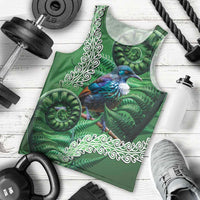 Tui Bird Koru Silver Fern Aotearoa Men Tank Top LT9 - Polynesian Pride
