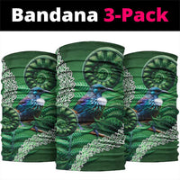 Tui Bird Koru Silver Fern Aotearoa Neck Gaiter LT9 package One Size: 25*50cm Green - Polynesian Pride