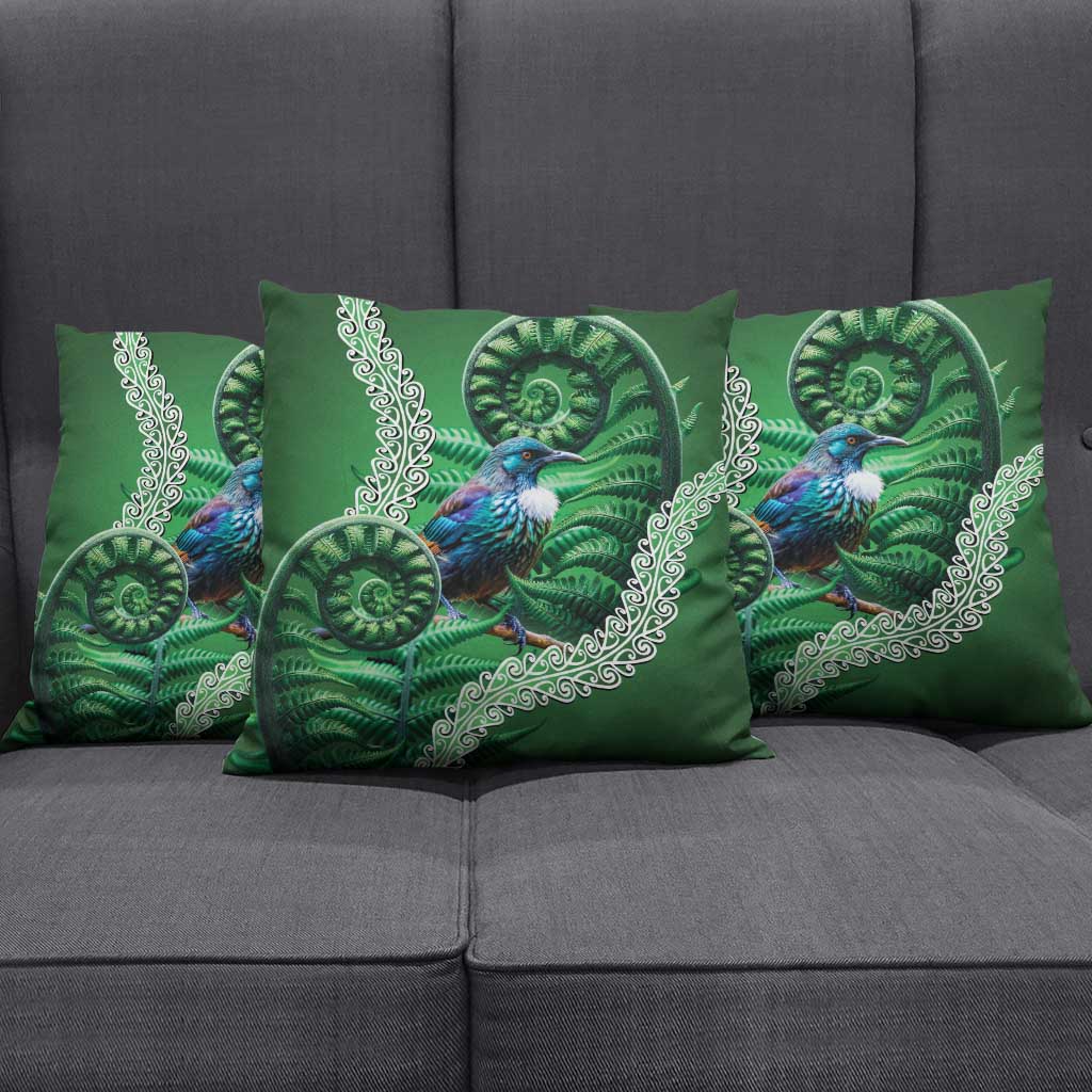 Tui Bird Koru Silver Fern Aotearoa Pillow Cover LT9 - Polynesian Pride