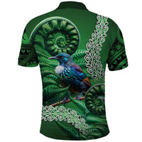 Tui Bird Koru Silver Fern Aotearoa Polo Shirt LT9 - Polynesian Pride
