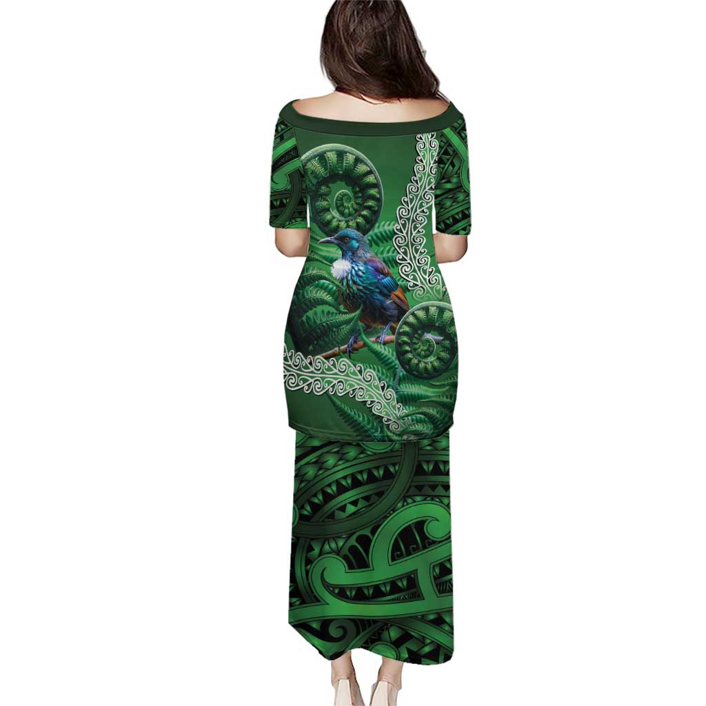 Tui Bird Koru Silver Fern Aotearoa Puletasi LT9 - Polynesian Pride
