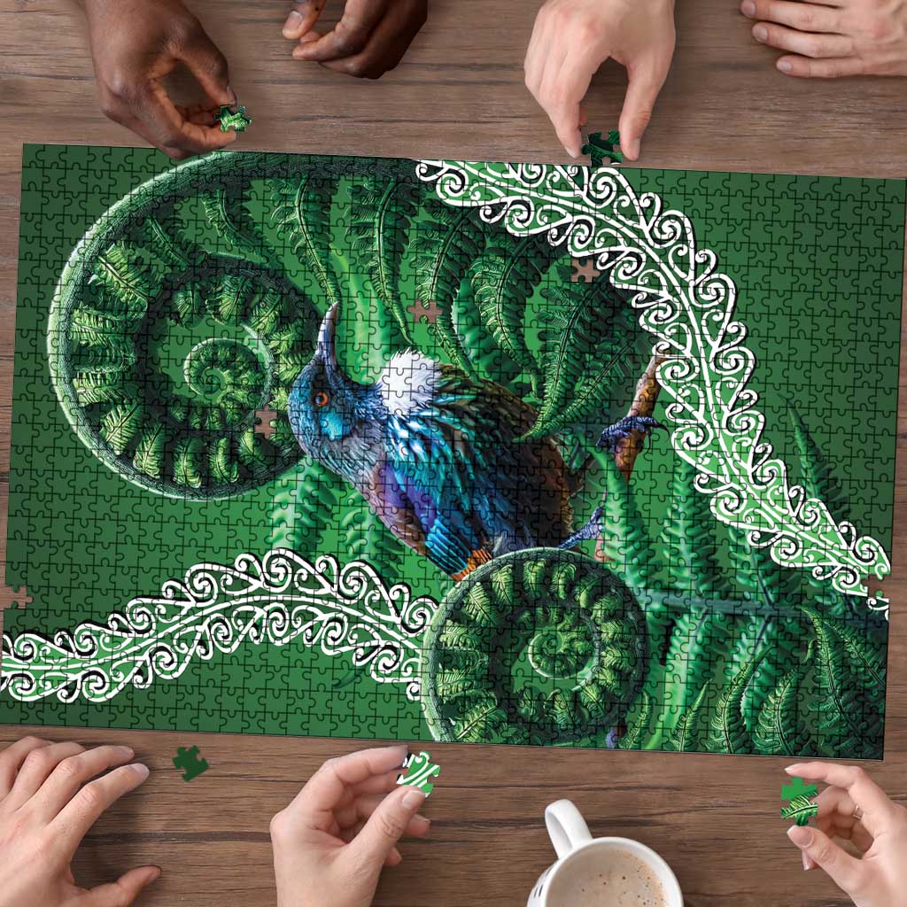 Tui Bird Koru Silver Fern Aotearoa Puzzle LT9 - Polynesian Pride