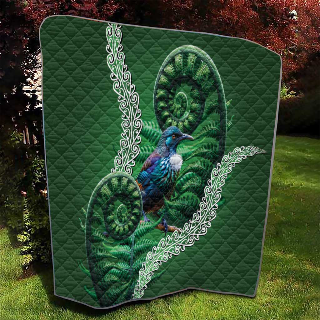 Tui Bird Koru Silver Fern Aotearoa Quilt LT9 - Polynesian Pride