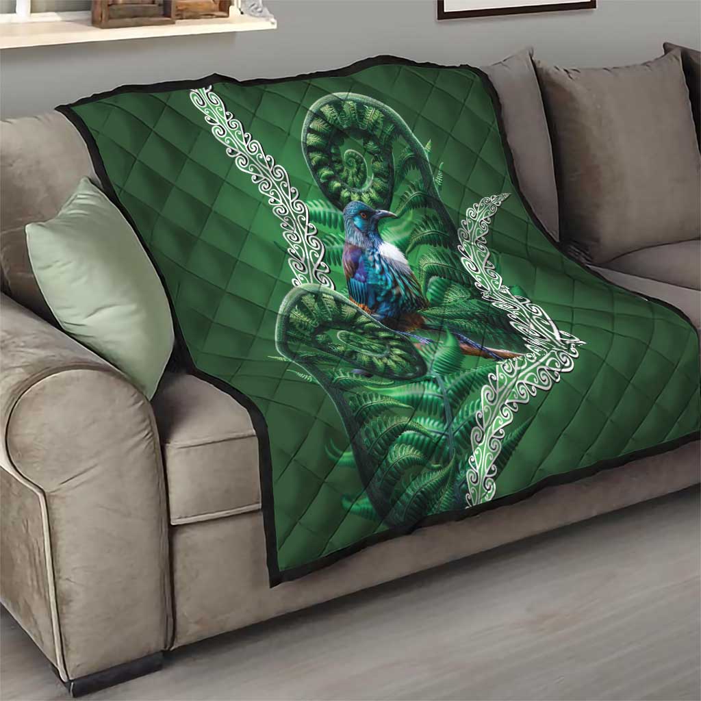 Tui Bird Koru Silver Fern Aotearoa Quilt LT9 - Polynesian Pride