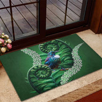 Tui Bird Koru Silver Fern Aotearoa Rubber Doormat