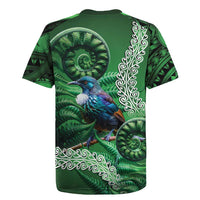 Tui Bird Koru Silver Fern Aotearoa Rugby Jersey LT9 - Polynesian Pride