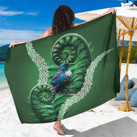 Tui Bird Koru Silver Fern Aotearoa Sarong