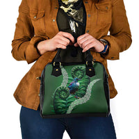 Tui Bird Koru Silver Fern Aotearoa Shoulder Handbag LT9 - Polynesian Pride