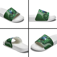 Tui Bird Koru Silver Fern Aotearoa Slide Sandals LT9 - Polynesian Pride