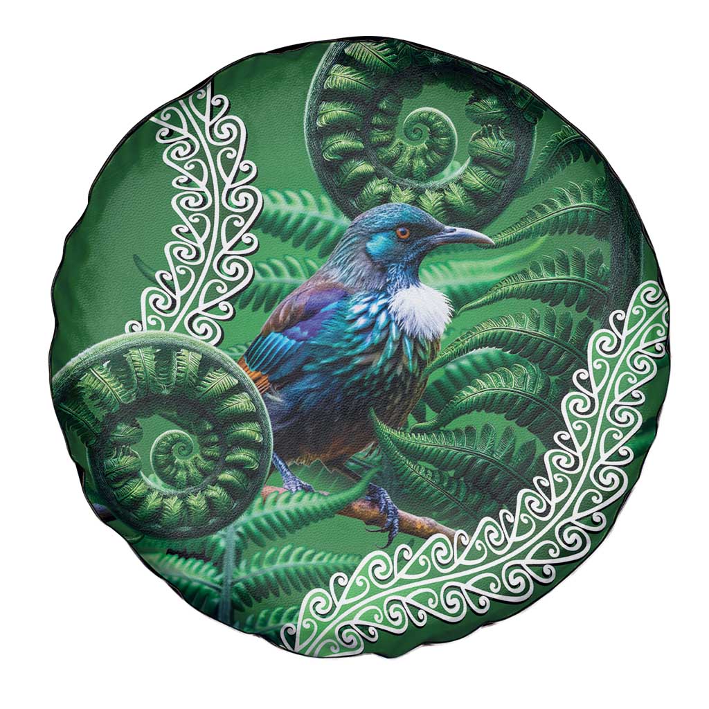 Tui Bird Koru Silver Fern Aotearoa Spare Tire Cover LT9 - Polynesian Pride