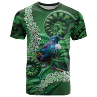 Tui Bird Koru Silver Fern Aotearoa T Shirt
