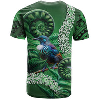 Tui Bird Koru Silver Fern Aotearoa T Shirt