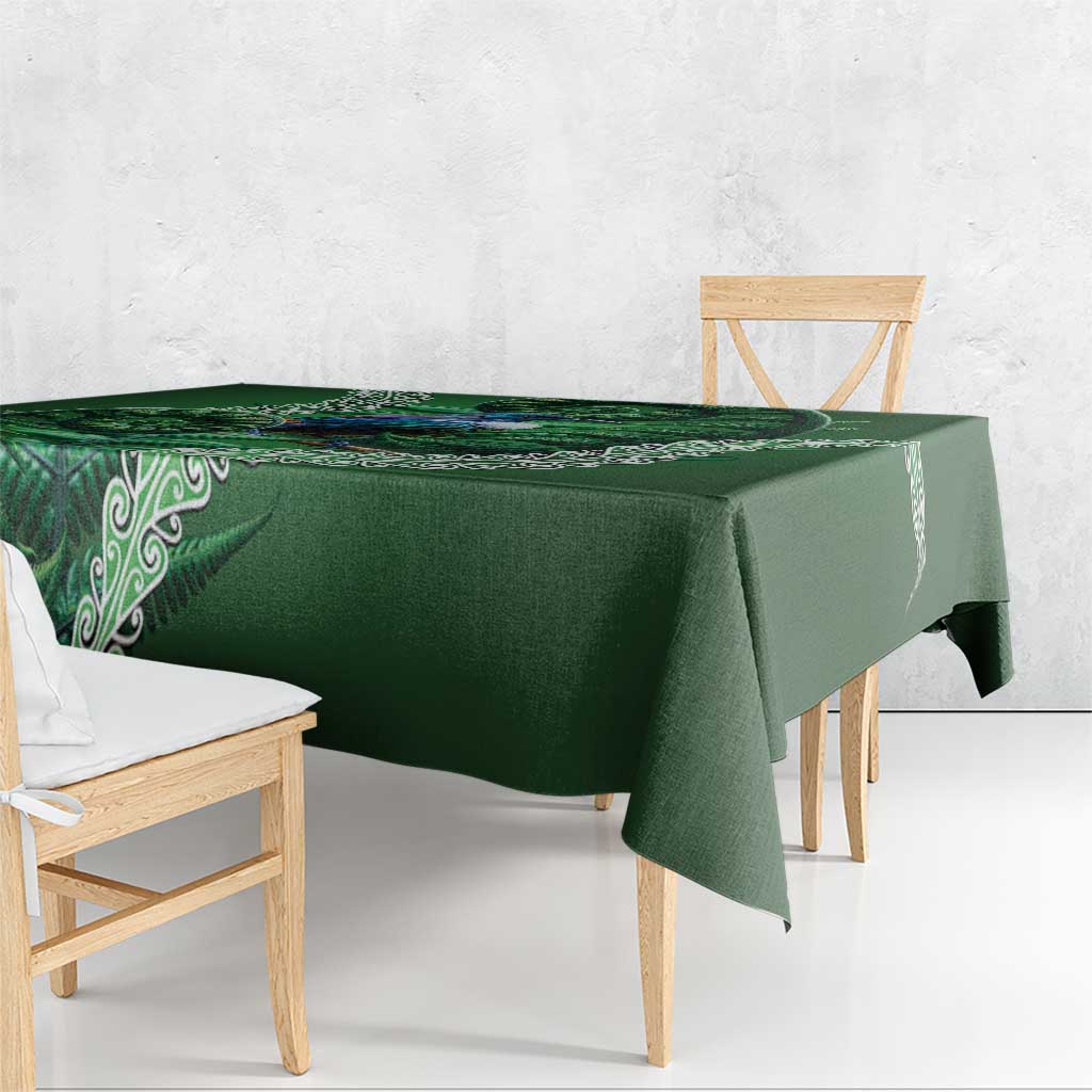 Tui Bird Koru Silver Fern Aotearoa Tablecloth LT9 - Polynesian Pride