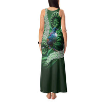 Tui Bird Koru Silver Fern Aotearoa Tank Maxi Dress LT9 - Polynesian Pride
