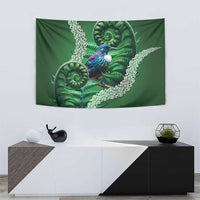 Tui Bird Koru Silver Fern Aotearoa Tapestry LT9 - Polynesian Pride