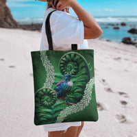 Tui Bird Koru Silver Fern Aotearoa Tote Bag LT9 - Polynesian Pride