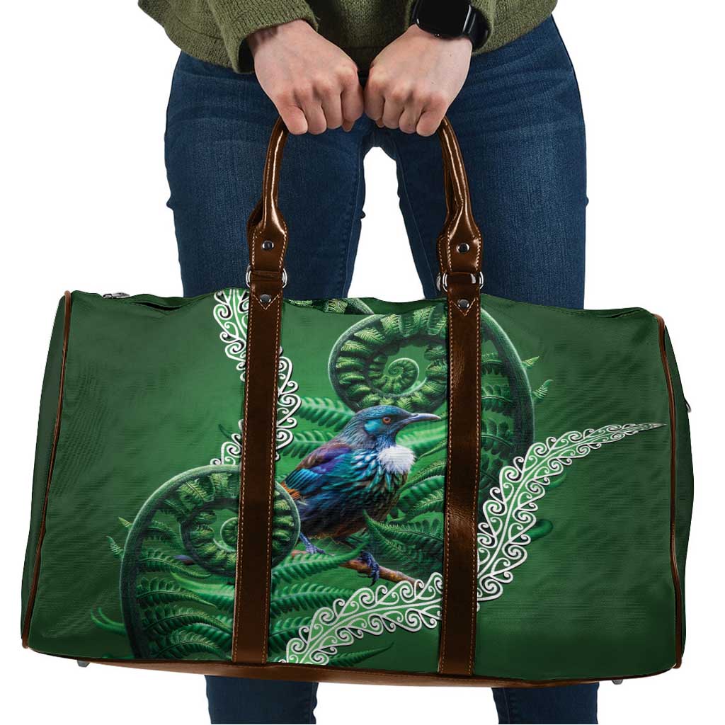 Tui Bird Koru Silver Fern Aotearoa Travel Bag