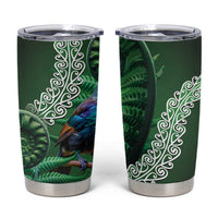 Tui Bird Koru Silver Fern Aotearoa Tumbler Cup LT9 Green - Polynesian Pride