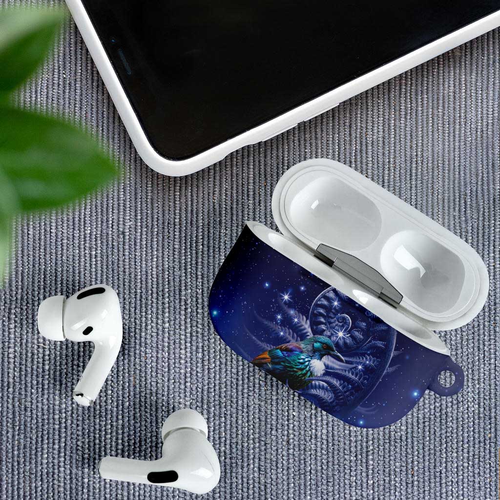 Tui Bird Matariki Galaxy AirPods Case Koru Silver Fern Aotearoa LT9 - Polynesian Pride