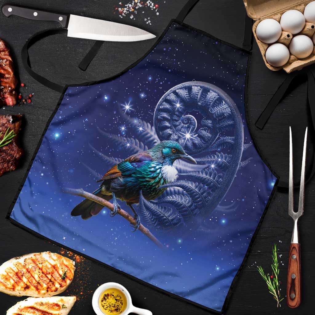 Tui Bird Matariki Galaxy Apron Koru Silver Fern Aotearoa LT9 Galaxy - Polynesian Pride