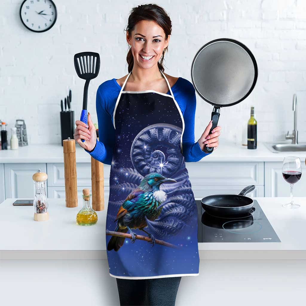 Tui Bird Matariki Galaxy Apron Koru Silver Fern Aotearoa LT9 - Polynesian Pride