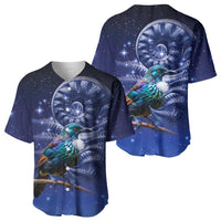 Tui Bird Matariki Galaxy Baseball Jersey Koru Silver Fern Aotearoa LT9 - Polynesian Pride