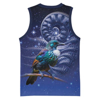 Tui Bird Matariki Galaxy Basketball Jersey Koru Silver Fern Aotearoa LT9 - Polynesian Pride