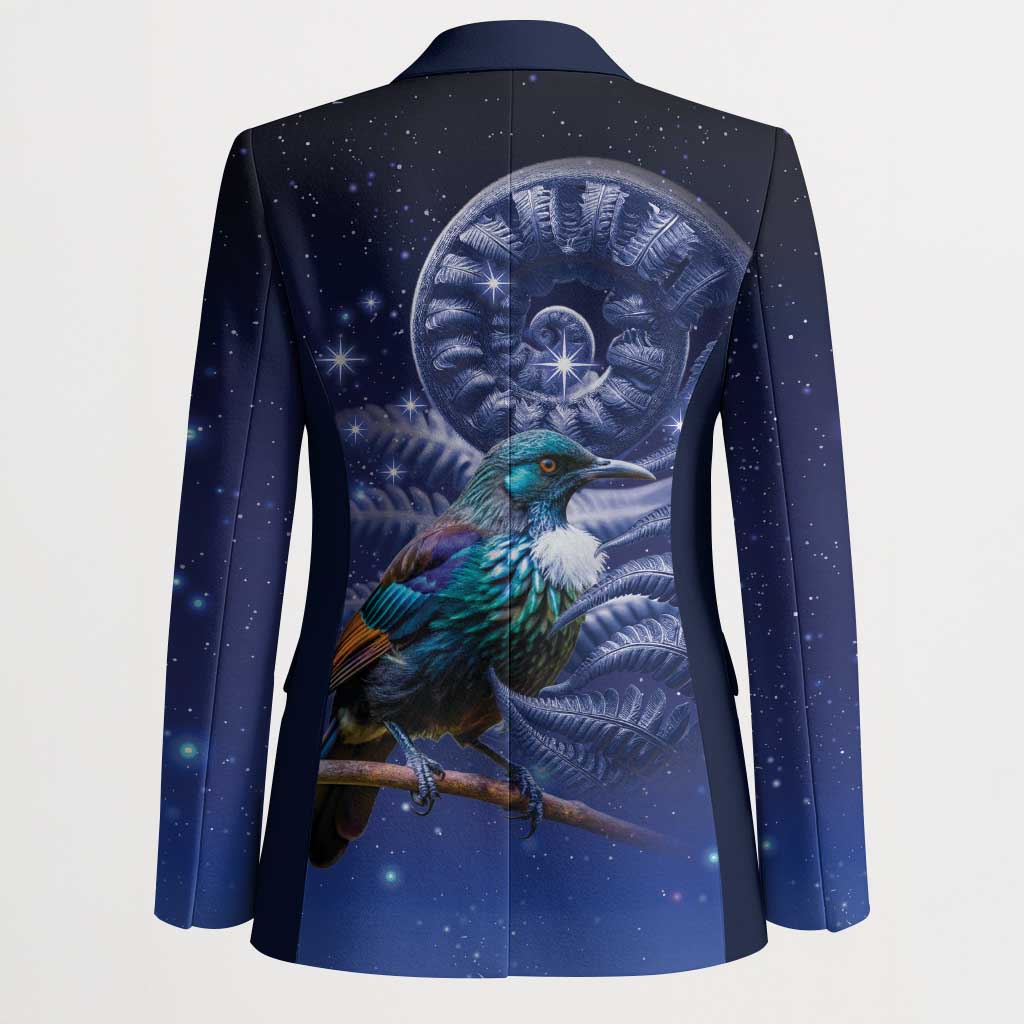 Tui Bird Matariki Galaxy Blazer Koru Silver Fern Aotearoa LT9 - Polynesian Pride