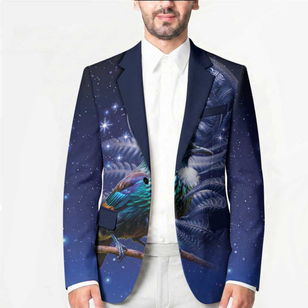 Tui Bird Matariki Galaxy Blazer Koru Silver Fern Aotearoa LT9 - Polynesian Pride