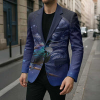 Tui Bird Matariki Galaxy Blazer Koru Silver Fern Aotearoa LT9 - Polynesian Pride