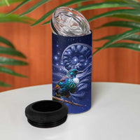Tui Bird Matariki Galaxy 4 in 1 Can Cooler Tumbler Koru Silver Fern Aotearoa LT9 - Polynesian Pride