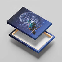 Tui Bird Matariki Galaxy Canvas Wall Art Koru Silver Fern Aotearoa LT9 - Polynesian Pride