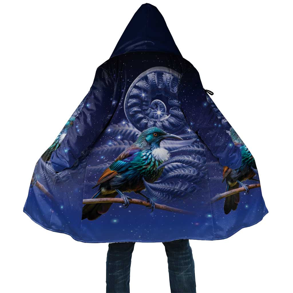 Tui Bird Matariki Galaxy Cloak Koru Silver Fern Aotearoa LT9 Unisex Galaxy - Polynesian Pride