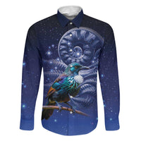 Tui Bird Matariki Galaxy Family Matching Puletasi and Hawaiian Shirt Koru Silver Fern Aotearoa