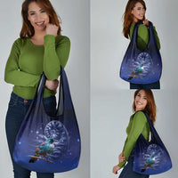 Tui Bird Matariki Galaxy Grocery Bag Koru Silver Fern Aotearoa LT9 - Polynesian Pride