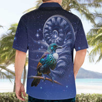 Tui Bird Matariki Galaxy Hawaiian Shirt Koru Silver Fern Aotearoa LT9 - Polynesian Pride