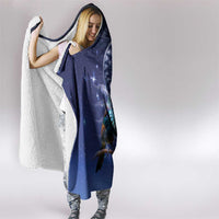 Tui Bird Matariki Galaxy Hooded Blanket Koru Silver Fern Aotearoa LT9 - Polynesian Pride