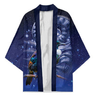 Tui Bird Matariki Galaxy Kimono Koru Silver Fern Aotearoa LT9 Unisex Galaxy - Polynesian Pride