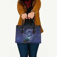 Tui Bird Matariki Galaxy Leather Bag Koru Silver Fern Aotearoa LT9 - Polynesian Pride