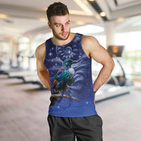 Tui Bird Matariki Galaxy Men Tank Top Koru Silver Fern Aotearoa LT9 Galaxy - Polynesian Pride