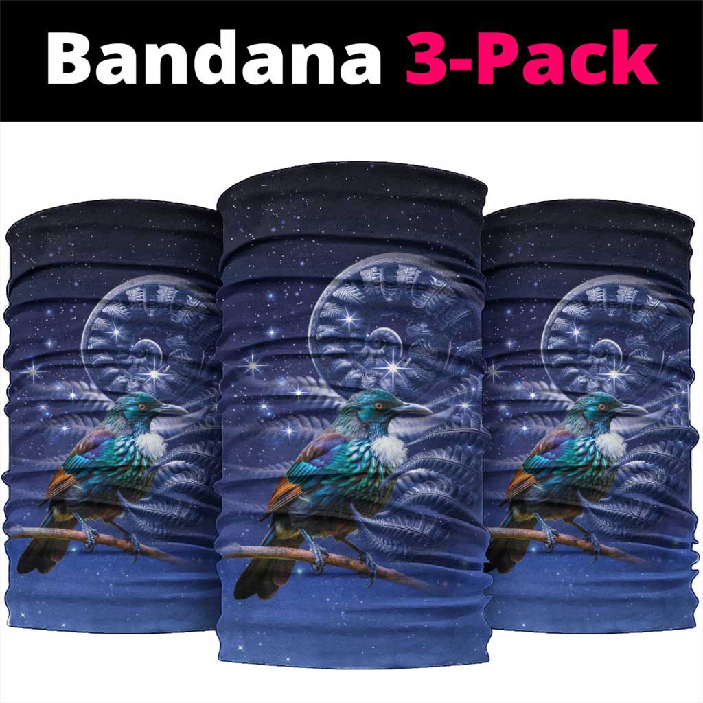Tui Bird Matariki Galaxy Neck Gaiter Koru Silver Fern Aotearoa LT9 package One Size: 25*50cm Galaxy - Polynesian Pride